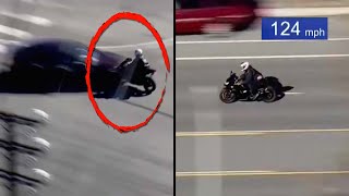 Man Fleeing Police Crashes Motorcycle and Dies LAPD [upl. by Nodnelg]