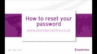 Investor Centre UK  How to reset your forgotten password [upl. by Clementina]