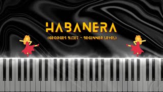 Carmen  Habanera Georges Bizet  Easy Beginner Level Piano Tutorial [upl. by Selfridge]