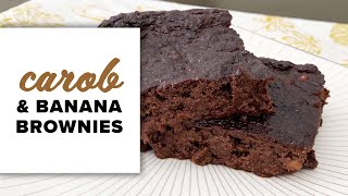 Carob Banana BROWNIES with Coconut Manna Frosting  AIP Autoimmune Protocol Recipes GlutenFree [upl. by Esta577]