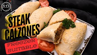 Mouth watering Steak Calzones  Freezer Suitable Heat and Eat [upl. by Robet]