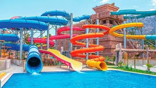 Orka World water park all slide povs Ölüdeniz Fethiye Turkey 🇹🇷 [upl. by Carmon]