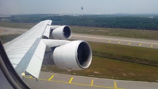 Iran Air B747SP Takeoff from Kuala Lumpur 9 April 2016 [upl. by Atteuqram]