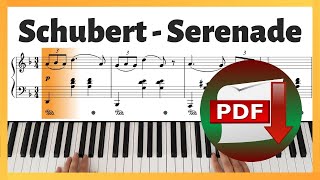 Schubert  Serenade D957 No4 Ständchen Easy Piano Sheet Music  Piano Tutorial [upl. by Hardman]