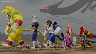 Dragon Ball Size Comparison 3D  3D Animation Size Comparison [upl. by Ahaelam]