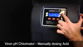 Viron pH Chlorinator  Manually dosing Acid [upl. by Grindle]