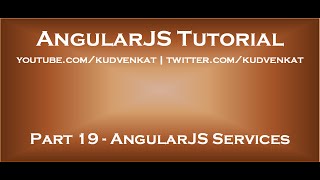 AngularJS Services [upl. by Verlee]