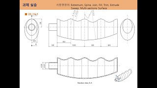 22141 과제 Generative Shape Design  Sweep Multisections Surface [upl. by Surtimed]