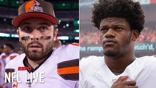 NFL Live predicts winners for 2019 Week 4 games  NFL Live [upl. by Arihsay]