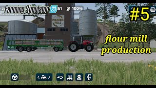 new production start  flour mill  farming simulator 23  only games [upl. by Ardnosac]