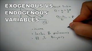 The difference between endogenous and exogenous varaibles [upl. by Eenet]