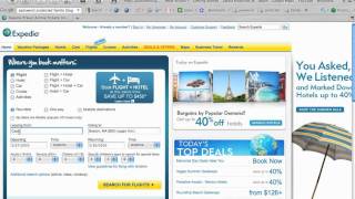 Selecting Flights on Expedia [upl. by Godred468]