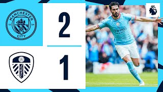 GUNDOGAN DOUBLE SEES CITY GO FOUR POINTS CLEAR  HIGHLIGHTS  Man City 2 1 Leeds  Premier League [upl. by Cheria592]