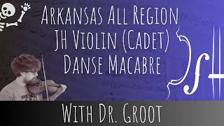 Danse Macabre Violin Excerpt Cadet Orchestra  Arkansas All Region Junior High Audition [upl. by Simonne]