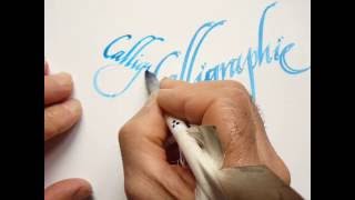 33  CALLIGRAPHIE LATINE  Ecriturequot Chancelièrequot [upl. by Lifton]