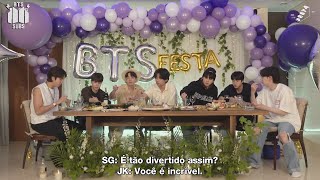 LEGENDADO Jantar do BTS 2022BTSFESTA [upl. by Eelrahs]