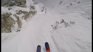 Triple Black Diamond Insane Ski Run Vail Colorado Back Bowls of Vail [upl. by Aiciled]