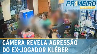 Câmera revela agressões e confusão envolvendo Kléber Gladiador  Primeiro Impacto 120923 [upl. by Ilenna]