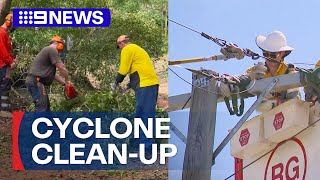 Clean up underway after exTropical Cyclone Kirrily  9 News Australia [upl. by Gnues389]