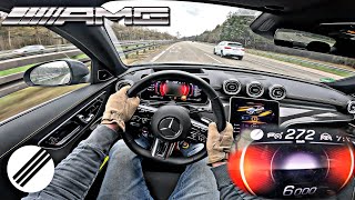 2023 MercedesBenz C43 AMG W206 TOP SPEED DRIVE ON GERMAN AUTOBAHN 🏎 [upl. by Aivatco]