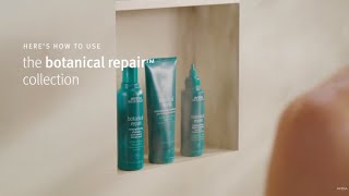 How to Use the Botanical Repair Collection  Stronger Shinier Hair  Aveda [upl. by Yert]