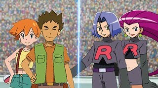 Pokémon Battle USUM Brock and Misty Vs Jessie and James Vs Team Rocket [upl. by Aniuqahs]