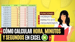 COMO CALCULAR HORAMINUTOS Y SEGUNDOS EN EXCEL [upl. by Xena]