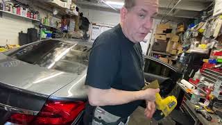 How to tint a rear window on a Honda Civic [upl. by Ainafetse]