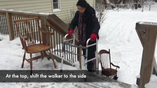 Stair Climbing Walker Technique [upl. by Anilram]