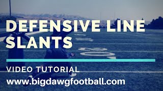 DEFENSIVE LINE SLANTS 🏈🏈🏈  BIGDAWGFOOTBALLCOM  Five Star Linemen Academy [upl. by Farrington]