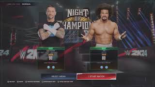 WWE 2K24 CM Punk vs Carlito [upl. by Nauqaj]