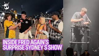 Inside Fred agains surprise Sydney show [upl. by Ydda716]