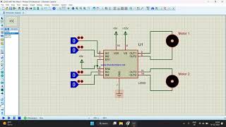 Control Motor By L293D [upl. by Nosiram]