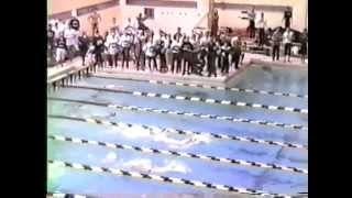 Berkoff v Hughes 100 yard backstroke 1987 Easterns West Point [upl. by Ddat794]