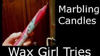 Marbling Candles DIY Wax Girl Tries [upl. by Spohr]