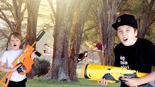 Sneak Attack Squad Family Nerf Hide and Seek In Real Life [upl. by Jude]