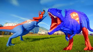 Final Boss superman giganotosaurus vs pentaceratop spiderman  godzilla king shark indominus rex [upl. by Ijar]