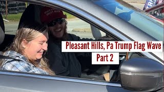 Pleasant Hills Pa Trump Flag WavePart 2 [upl. by Ibed]