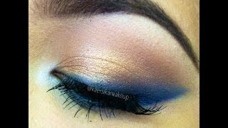 Gold and blue makeup tutorial [upl. by Kellia]