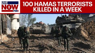 IsraelHamas war IDF kills 11 terrorists planting bombs 100 killed in a week  LiveNOW from FOX [upl. by Aluor]