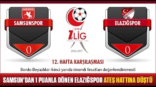 Samsunspor 0Elazığspor 0 12 Hafta karşılaşması geniş özet [upl. by Asik]