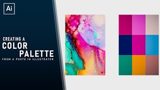 Creating a color palette from a photo in Illustrator [upl. by Gothar]