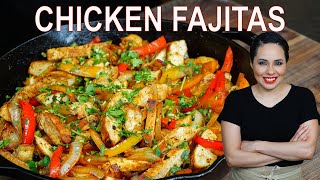 How to make CHICKEN FAJITAS  Chicken fajita MARINADE  Villa Cocina [upl. by Ynohtnakram]