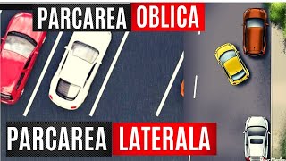 Parcarea laterală cu spatele întrun loc fix între 2 mașini și parcarea oblică pe stângadreapta Ep7 [upl. by Florette]