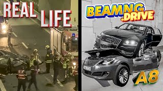 Accidents Based on Real Events on BeamNGDrive 12  Real Life  Flashbacks [upl. by Jaynes]