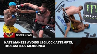 UFC Fight Night 229 Highlights Nate Maness defeats Mateus Mendonca with brutal blows [upl. by Llemar]