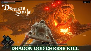 Demons Souls Remake  Dragon God Cheese Kill amp Unlock Fists of Legend Trophy [upl. by Odlauso627]