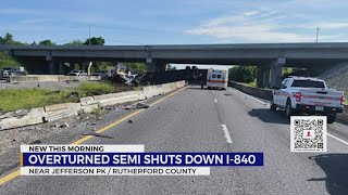 I840 closed in Rutherford County after 2 crashes [upl. by Letta433]