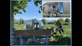 Tag 4 mit Fahrradwohnwagen Besichtigung eines wunderschönen Tinyhouse 37 Km 262 m [upl. by Bachman740]