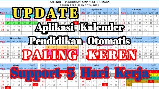 Aplikasi Kalender Pendidikan Otomatis  Update Support 5 Hari Kerja [upl. by Abramo920]